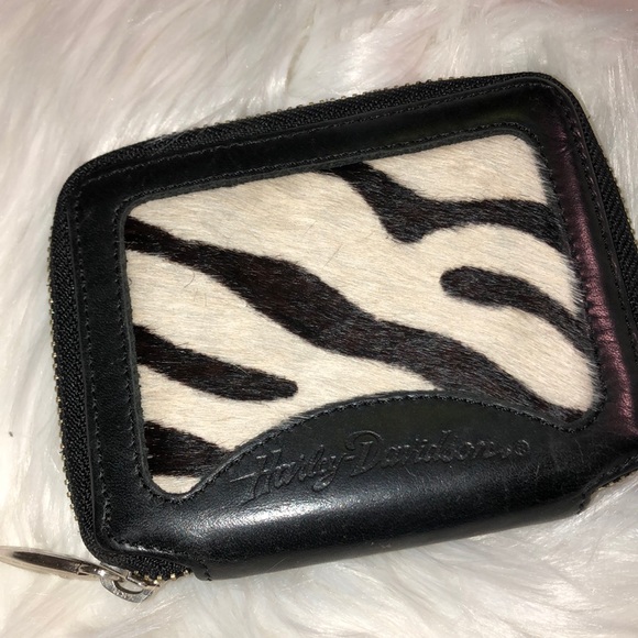 Harley-Davidson Handbags - Harley Davidson Leather Zip Closure Wallet Gd Con